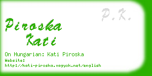 piroska kati business card